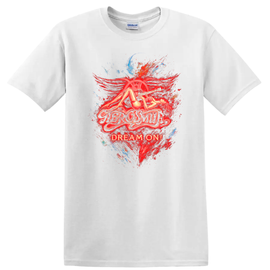 Retro Rock Dream On Heavy Metal Legend Style T Shirt - White
