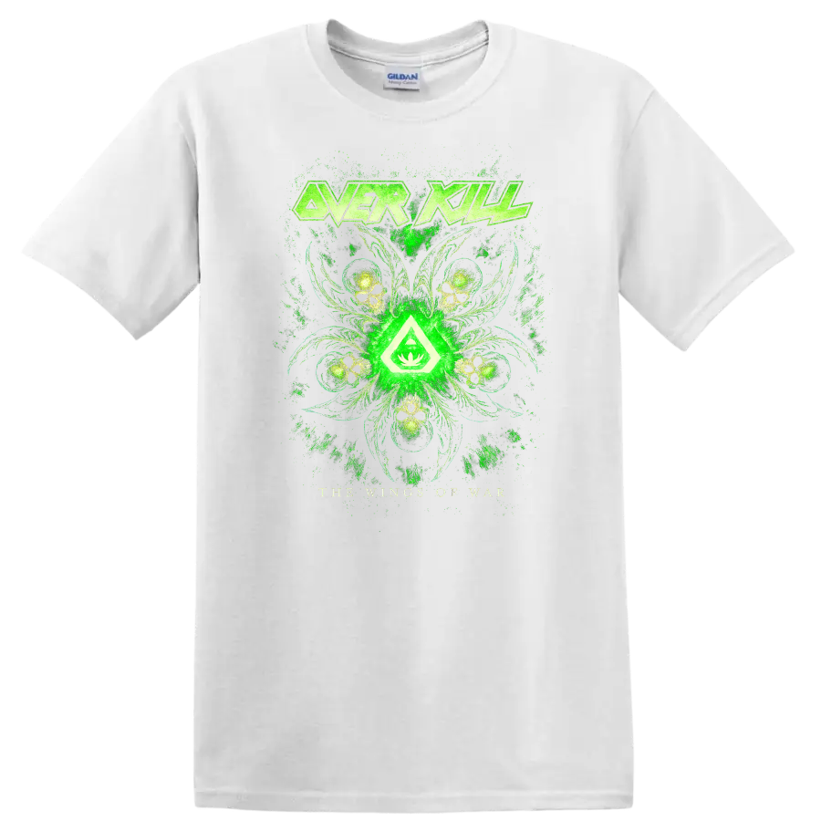 Overkill Green Heavy Metal Album Cover Style T Shirt - White