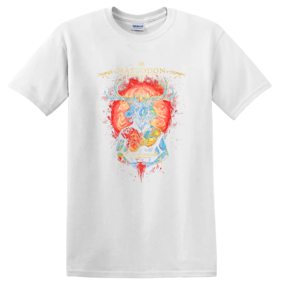 Mastodon Retro Heavy Metal Album Cover Style T Shirt - White