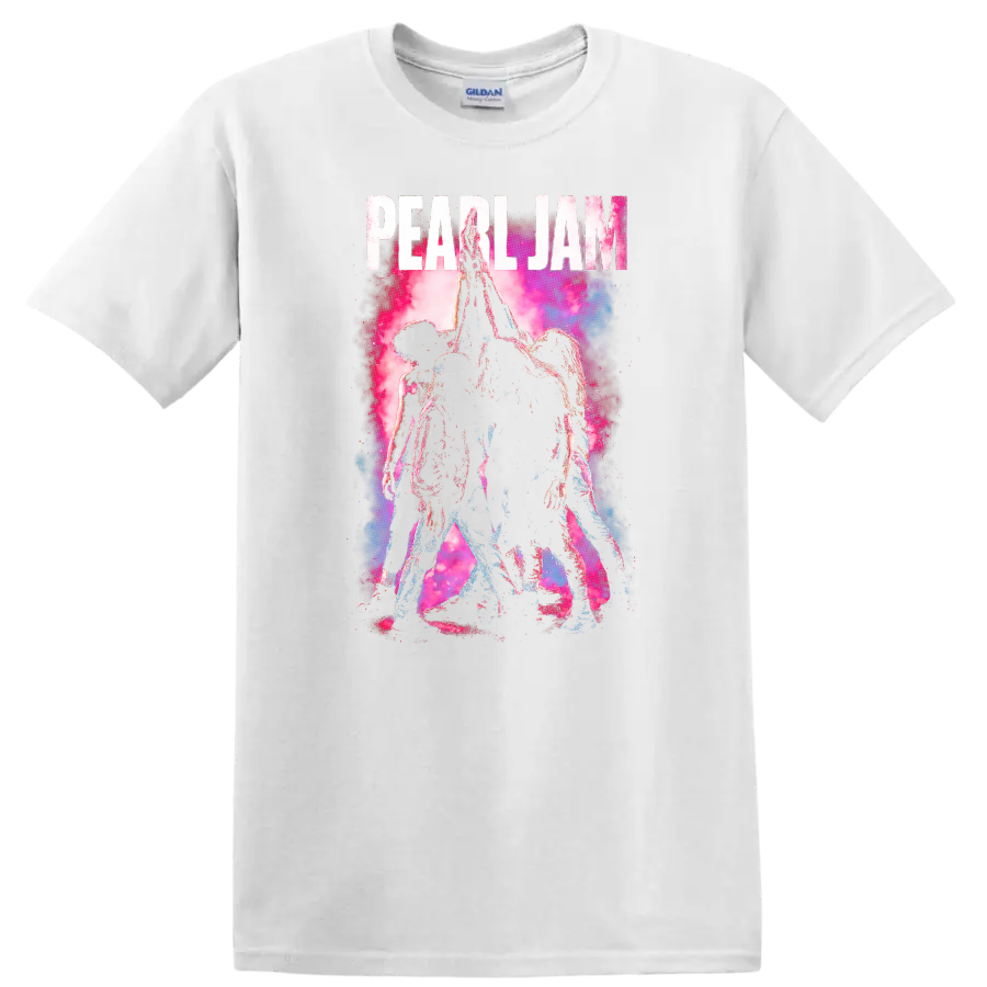 Pearl Jam Retro Rock Heavy Metal Album Style T Shirt - White