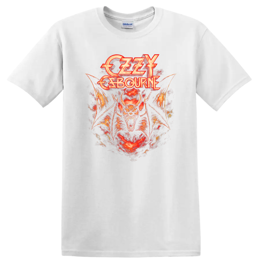 Ozzy Osbourne Retro Heavy Metal Demon T Shirt Vintage Rock Legend - White