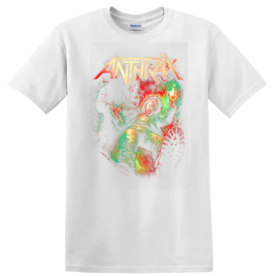 Anthrax Retro Heavy Metal Album Cover Legend T Shirt - White