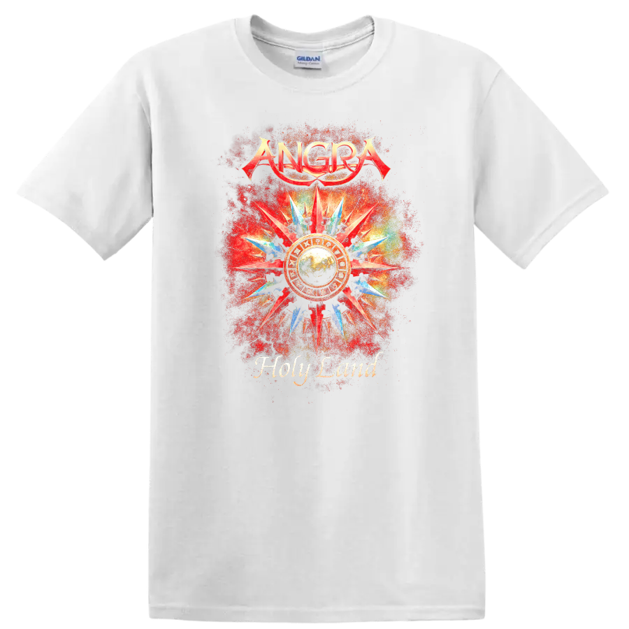 ANGRA Holy Land Retro Heavy Metal Album Art T Shirt - White