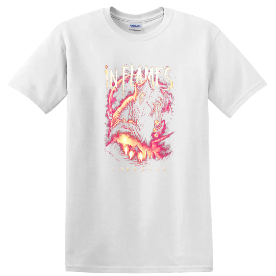 INFAMOUS Forever Retro Heavy Metal Album Art T Shirt - White
