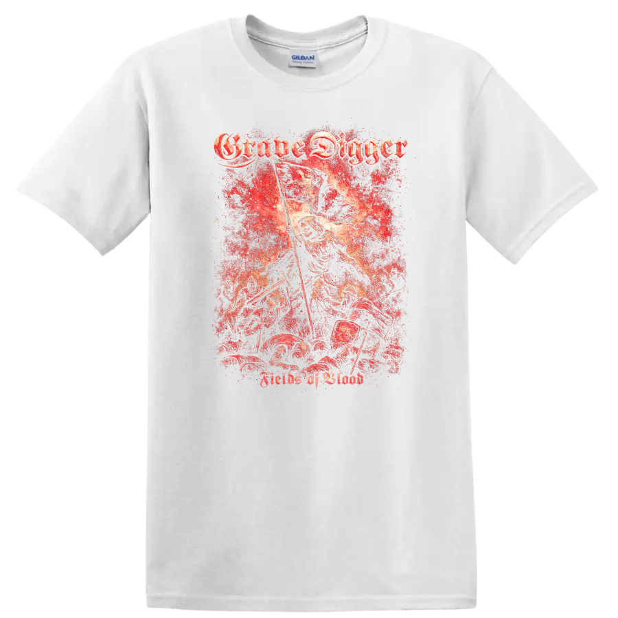 Grim Reaper Retro Heavy Metal Album Cover Legend Style T Shirt - White