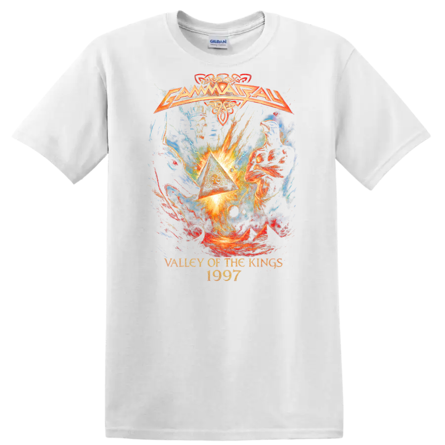 Valley of the Kings 1997 Retro Heavy Metal Album Cover T Shirt - White