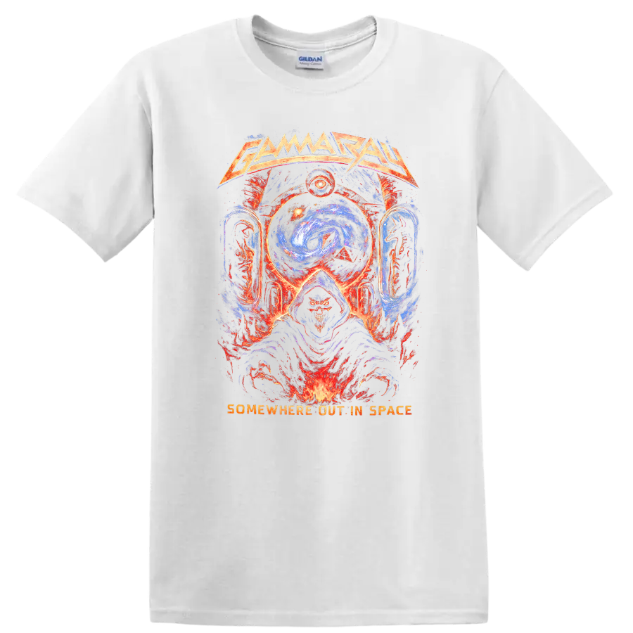Gamma Ray Retro Heavy Metal Album Cover Style T Shirt - White