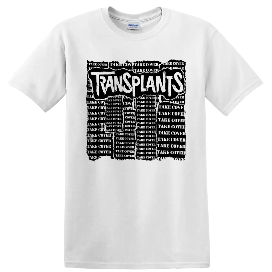 Transplants punk rock band graphic print on a White T Shirt